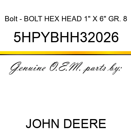 Bolt - BOLT, HEX HEAD, 1