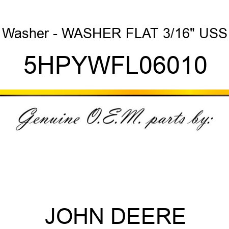 Washer - WASHER, FLAT, 3/16