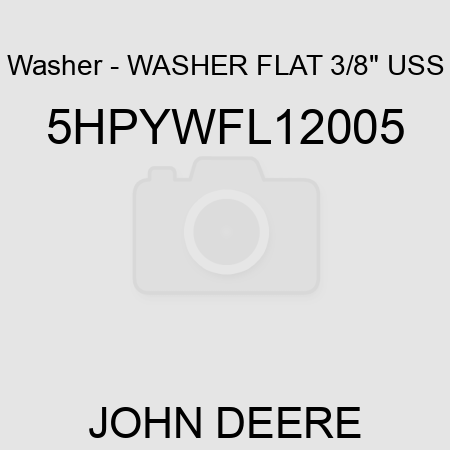 Washer - WASHER, FLAT, 3/8