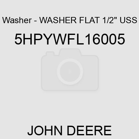 Washer - WASHER, FLAT, 1/2