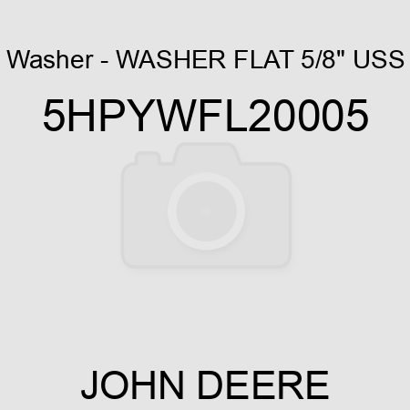 Washer - WASHER, FLAT, 5/8
