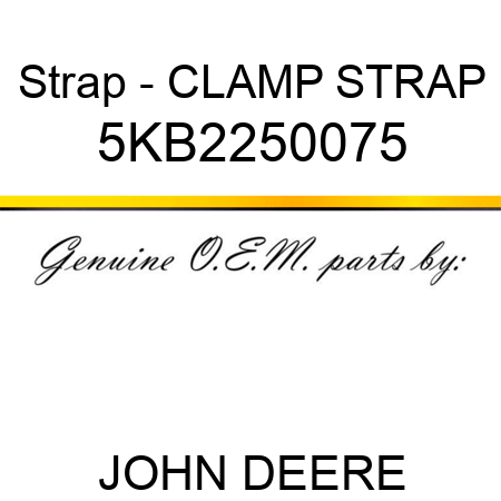Strap - CLAMP STRAP 5KB2250075