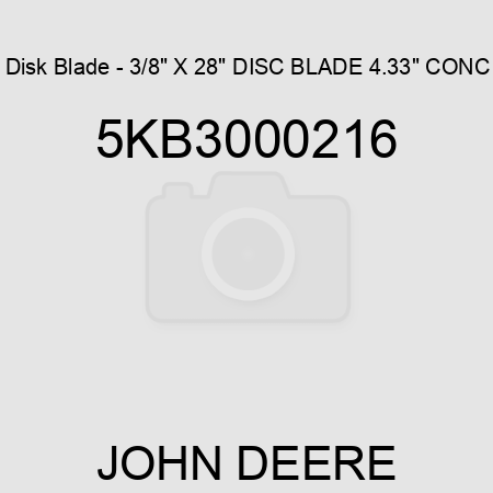 Disk Blade - 3/8