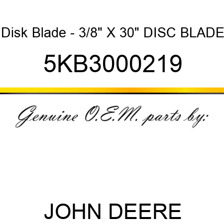 Disk Blade - 3/8