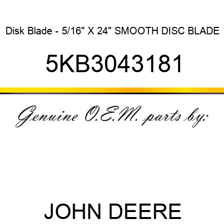 Disk Blade - 5/16