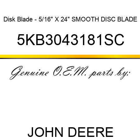 Disk Blade - 5/16