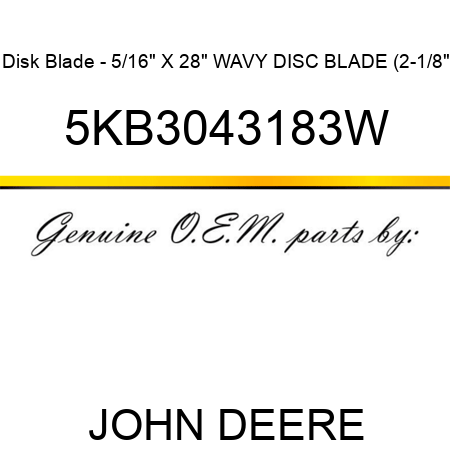 Disk Blade - 5/16