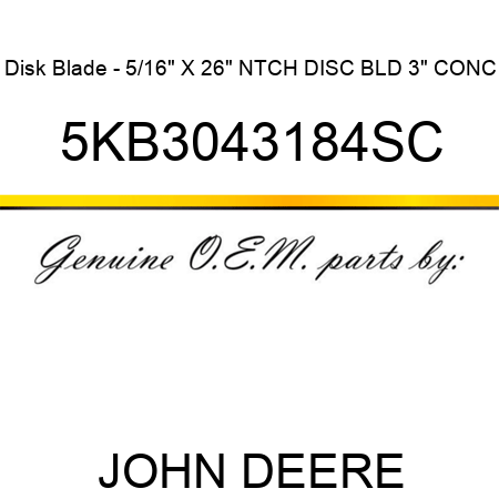 Disk Blade - 5/16