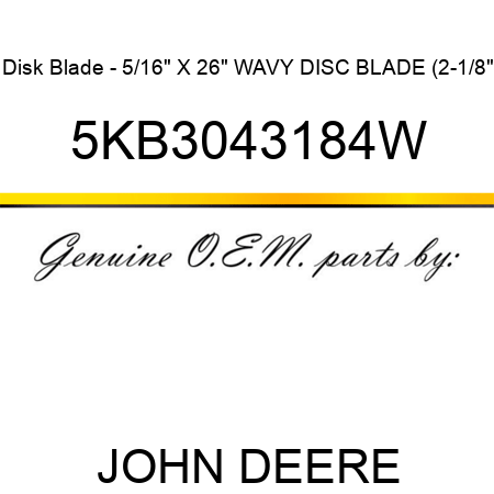 Disk Blade - 5/16