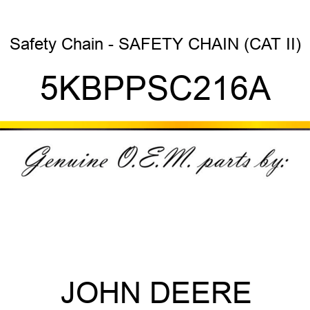 Safety Chain - SAFETY CHAIN (CAT II) 5KBPPSC216A