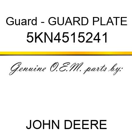 Guard - GUARD PLATE 5KN4515241