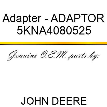 Adapter - ADAPTOR 5KNA4080525