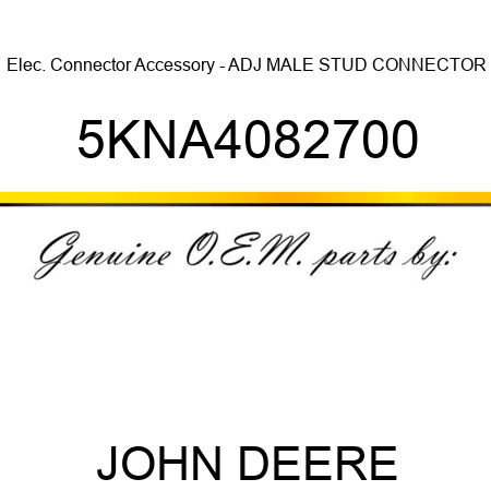 Elec. Connector Accessory - ADJ MALE STUD CONNECTOR 5KNA4082700