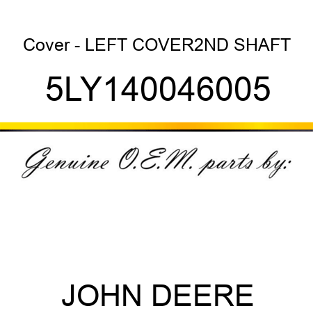 Cover - LEFT COVER,2ND SHAFT 5LY140046005