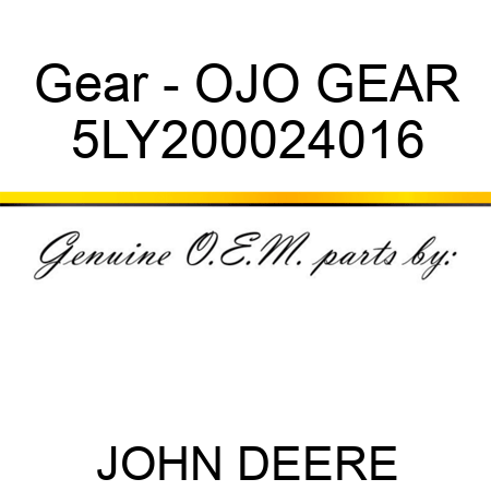 Gear - OJO GEAR 5LY200024016