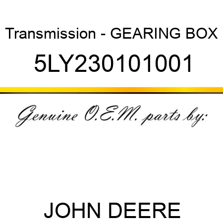 Transmission - GEARING BOX 5LY230101001