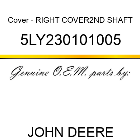 Cover - RIGHT COVER,2ND SHAFT 5LY230101005