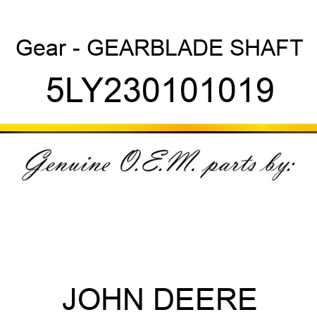 Gear - GEAR,BLADE SHAFT 5LY230101019