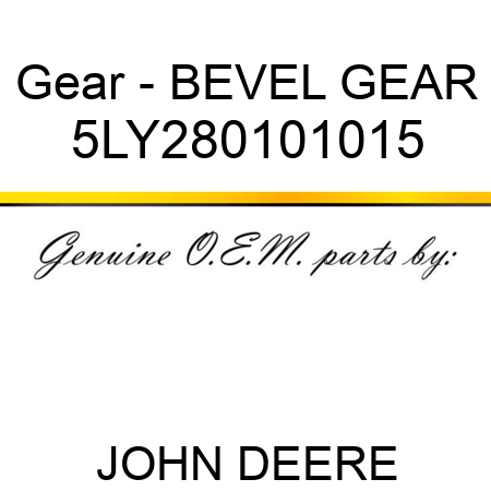 Gear - BEVEL GEAR 5LY280101015