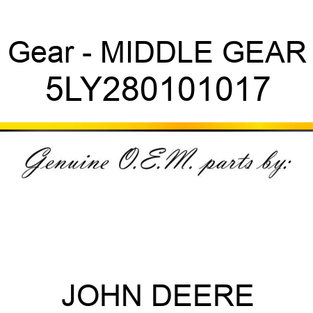 Gear - MIDDLE GEAR 5LY280101017