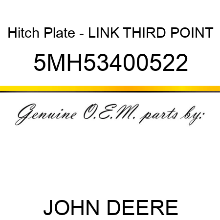 Hitch Plate - LINK, THIRD POINT 5MH53400522