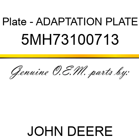 Plate - ADAPTATION PLATE 5MH73100713