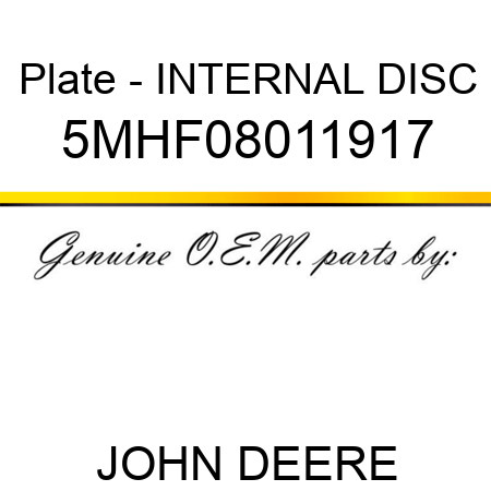 Plate - INTERNAL DISC 5MHF08011917