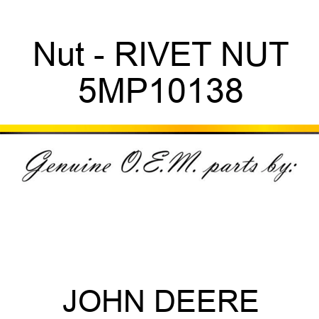 Nut - RIVET NUT 5MP10138