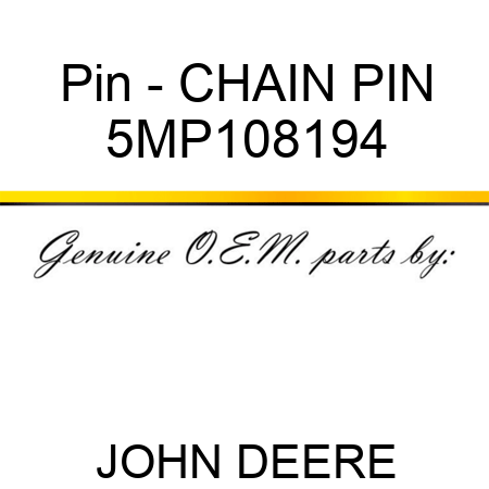 Pin - CHAIN PIN 5MP108194