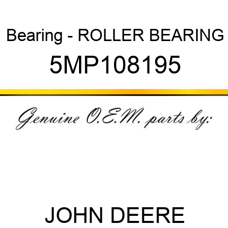 Bearing - ROLLER BEARING 5MP108195