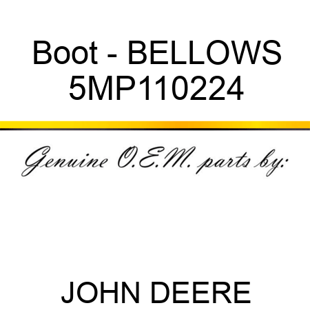 Boot - BELLOWS 5MP110224