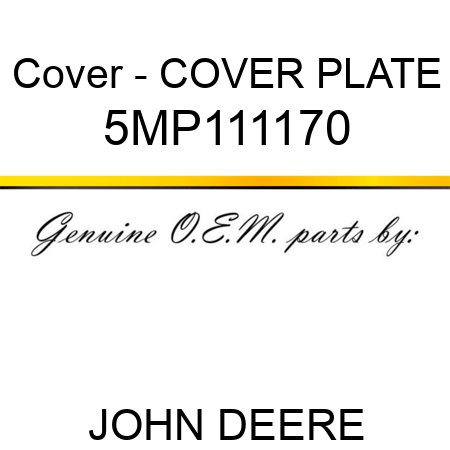 Cover - COVER PLATE 5MP111170