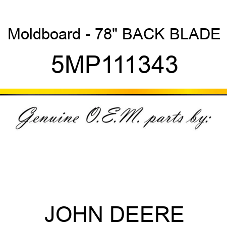 Moldboard - 78