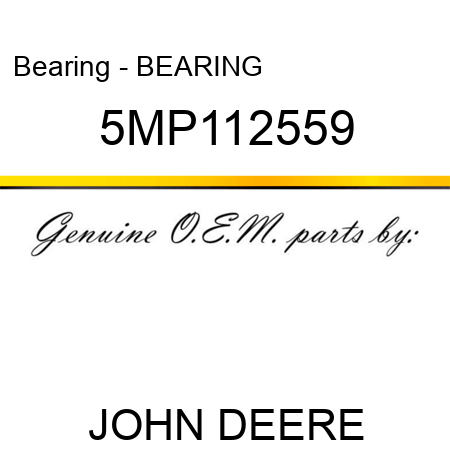 Bearing - BEARING                        5MP112559