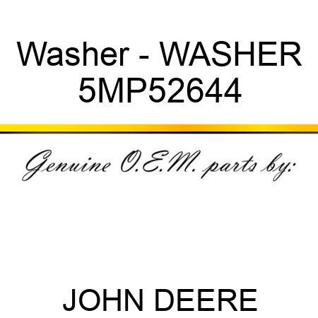 Washer - WASHER 5MP52644