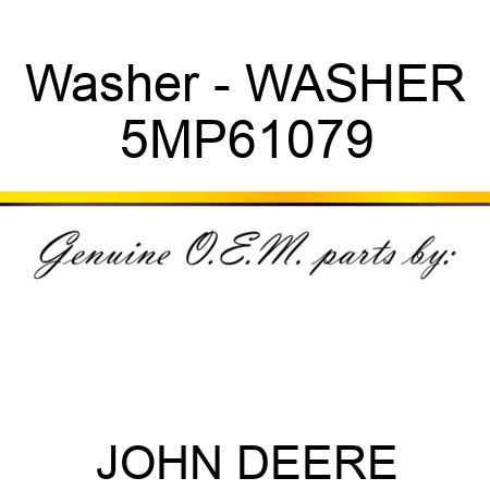 Washer - WASHER 5MP61079