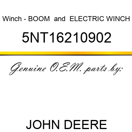 Winch - BOOM & ELECTRIC WINCH 5NT16210902