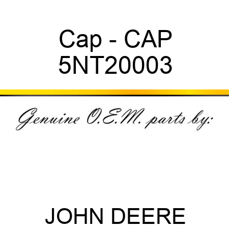 Cap - CAP 5NT20003