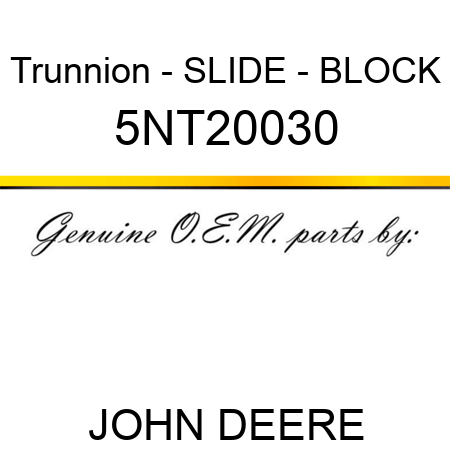 Trunnion - SLIDE - BLOCK 5NT20030