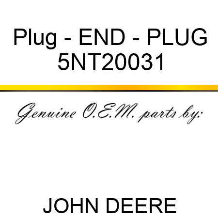 Plug - END - PLUG 5NT20031