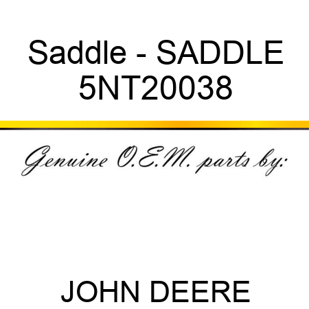 Saddle - SADDLE 5NT20038