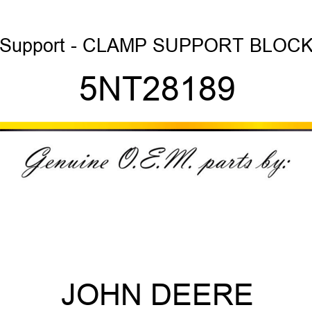 Support - CLAMP SUPPORT BLOCK 5NT28189