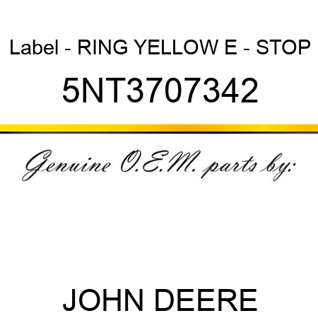 Label - RING YELLOW E - STOP 5NT3707342