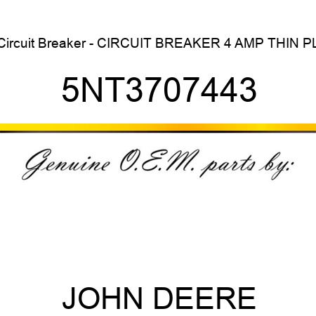 Circuit Breaker - CIRCUIT BREAKER 4 AMP THIN PL 5NT3707443