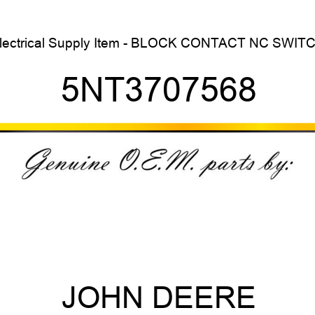 Electrical Supply Item - BLOCK CONTACT NC SWITCH 5NT3707568