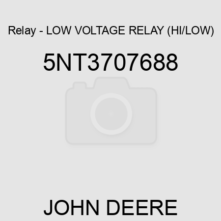 Relay - LOW VOLTAGE RELAY (HI/LOW) 5NT3707688
