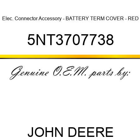 Elec. Connector Accessory - BATTERY TERM COVER - RED 5NT3707738