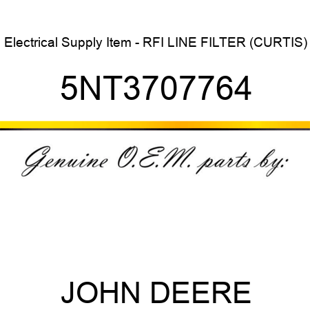 Electrical Supply Item - RFI LINE FILTER (CURTIS) 5NT3707764