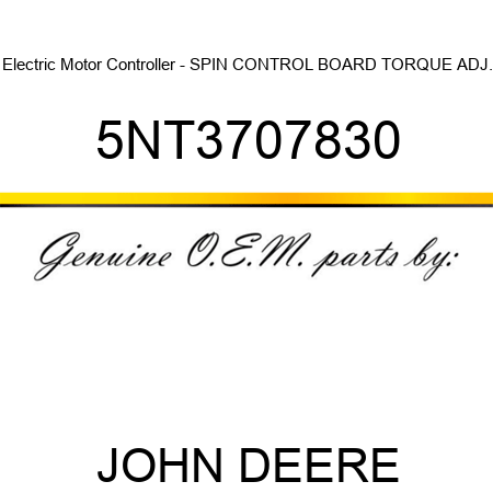Electric Motor Controller - SPIN CONTROL BOARD TORQUE ADJ. 5NT3707830