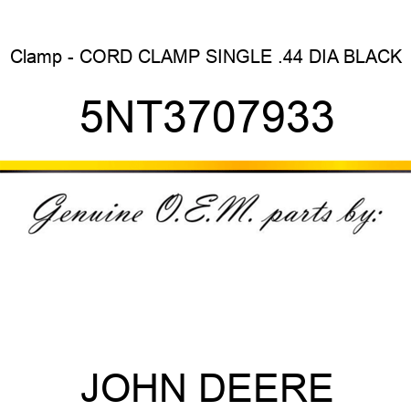 Clamp - CORD CLAMP SINGLE .44 DIA BLACK 5NT3707933